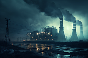新能源发电厂工业园工厂摄影图