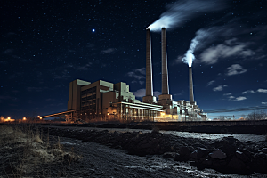 新能源发电厂高清工厂摄影图