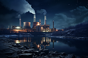 新能源发电厂工业园工厂摄影图