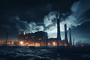 新能源发电厂工厂高清摄影图