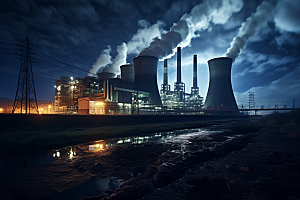 新能源发电厂能源生产核电厂摄影图
