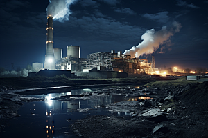新能源发电厂能源生产工业区摄影图