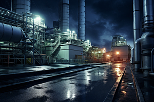 新能源发电厂清洁能源工业园摄影图