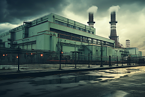 新能源发电厂工业区高清摄影图