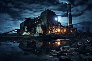 新能源发电厂工业区工业园摄影图