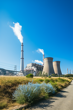 新能源发电厂清洁能源高清摄影图