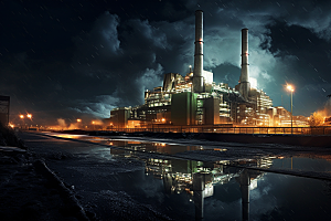 新能源发电厂清洁能源能源生产摄影图