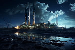 新能源发电厂清洁能源能源生产摄影图