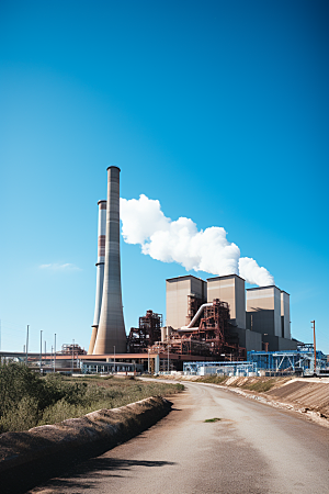 新能源发电厂工业园高清摄影图