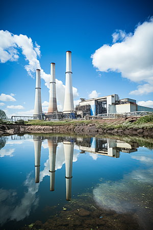 新能源发电厂工业园清洁能源摄影图