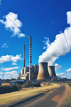 新能源发电厂工厂能源生产摄影图