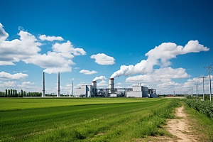 新能源发电厂能源生产工业区摄影图