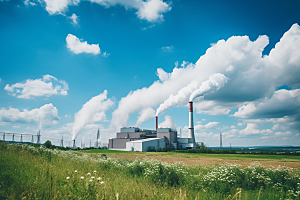 新能源发电厂能源生产工厂摄影图