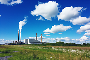 新能源发电厂工厂工业园摄影图