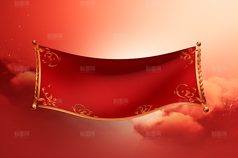 新年标题门头立体中国风素材