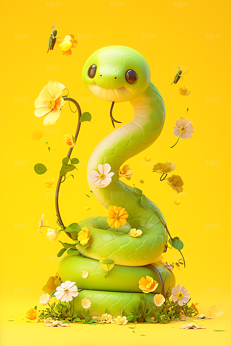 新年生肖蛇可爱高清素材