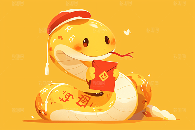 新年生肖蛇过年春节素材