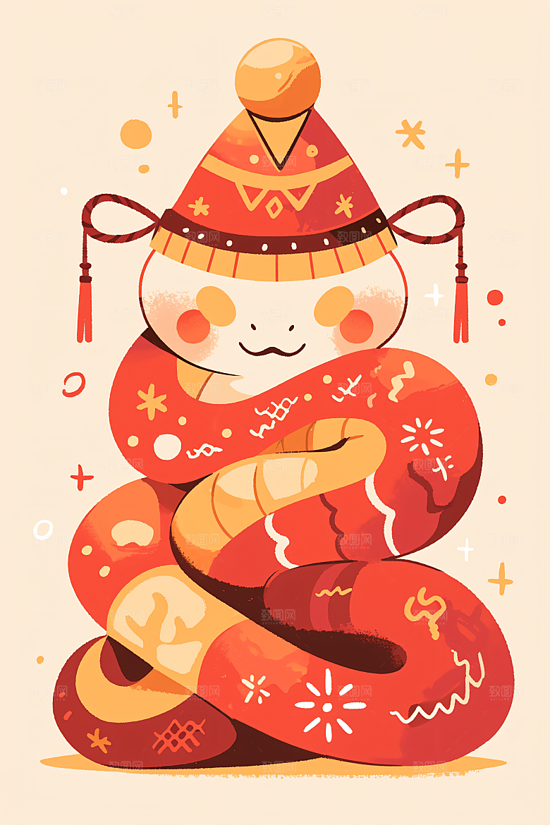 新年生肖蛇过年高清素材