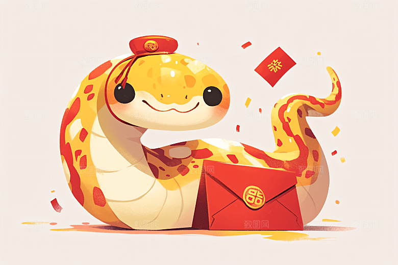 新年生肖蛇蛇年主题可爱素材