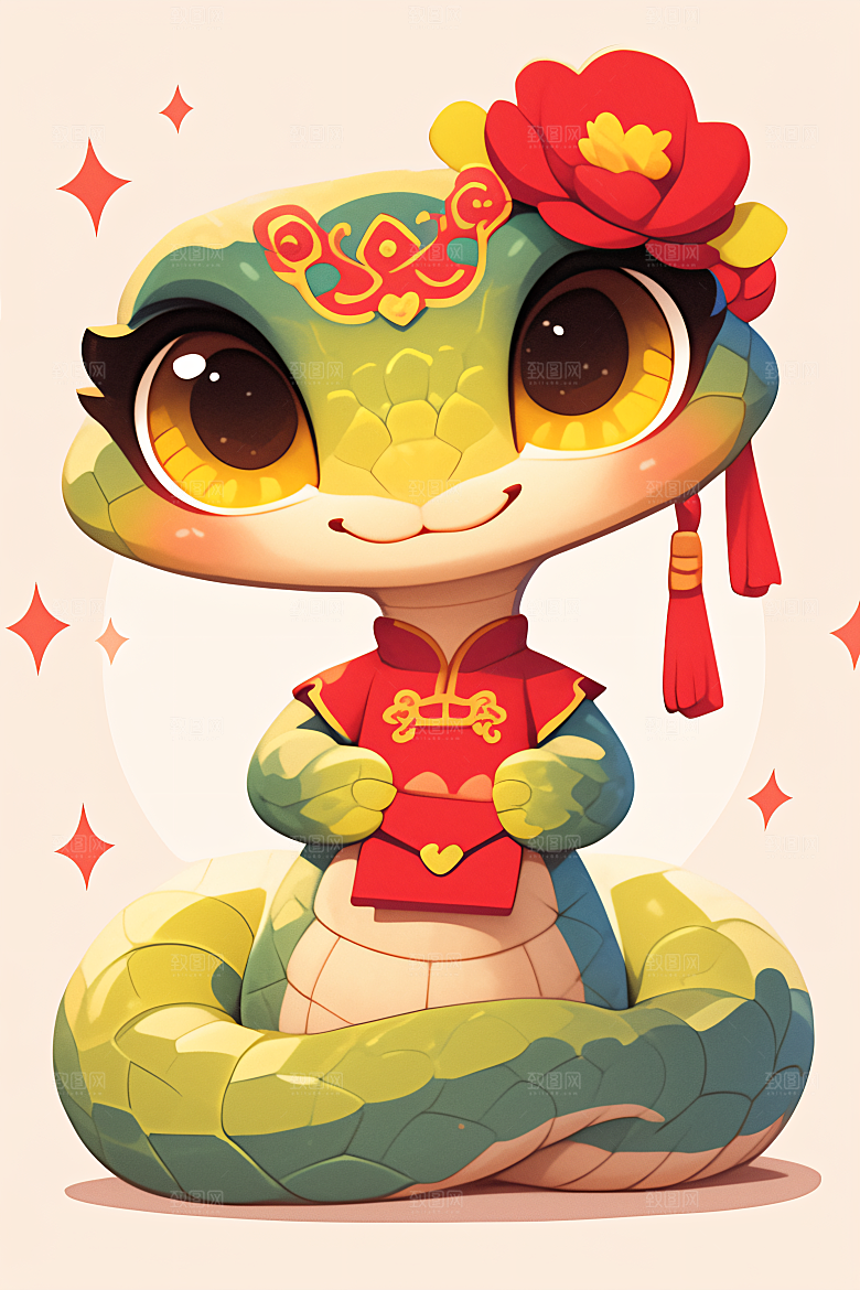 新年生肖蛇春节吉祥如意素材
