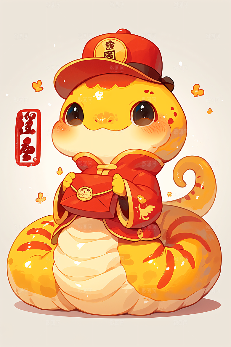 新年生肖蛇高清蛇拟人素材