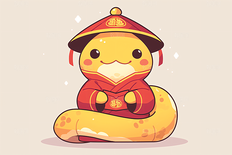 新年生肖蛇过年二十四生肖素材