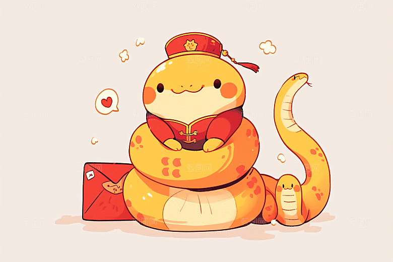 新年生肖蛇喜庆春节素材