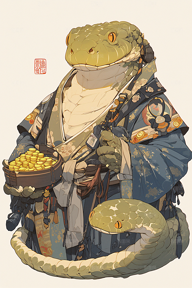新年生肖蛇蛇年主题过年素材