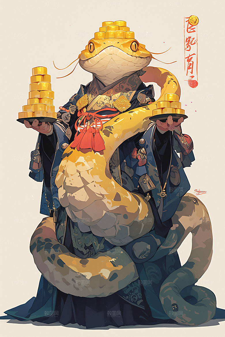 新年生肖蛇过年蛇年主题素材
