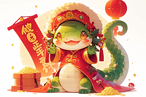 新年生肖蛇春节高清素材