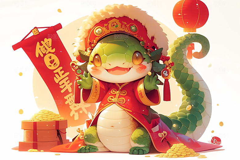 新年生肖蛇春节高清素材