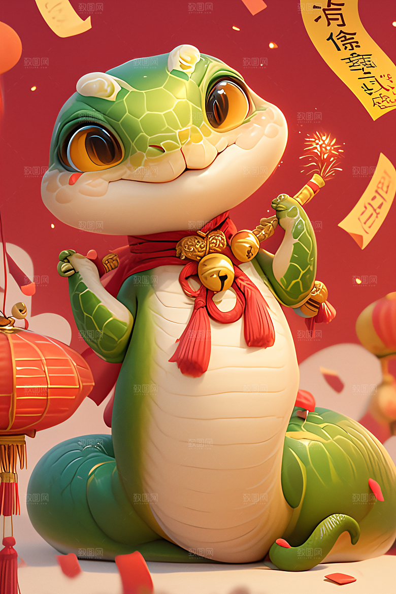新年生肖蛇蛇年主题高清素材