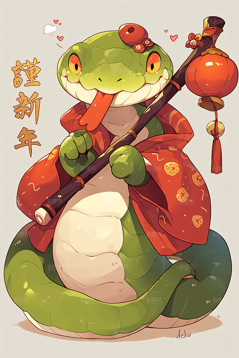 新年生肖蛇高清可爱素材