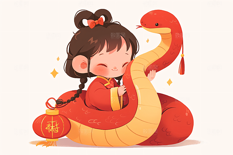 新年生肖蛇蛇年主题春节素材