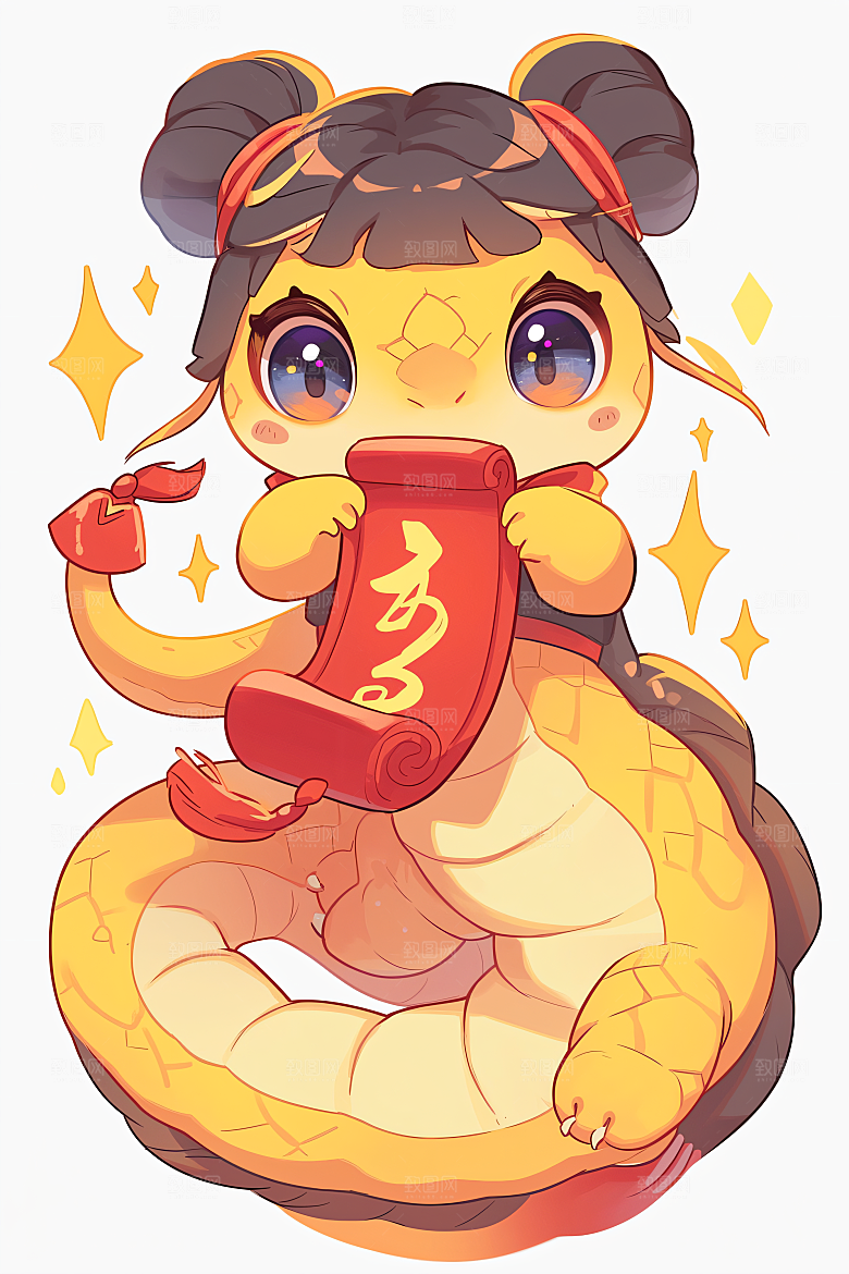 新年生肖蛇喜庆吉祥如意素材