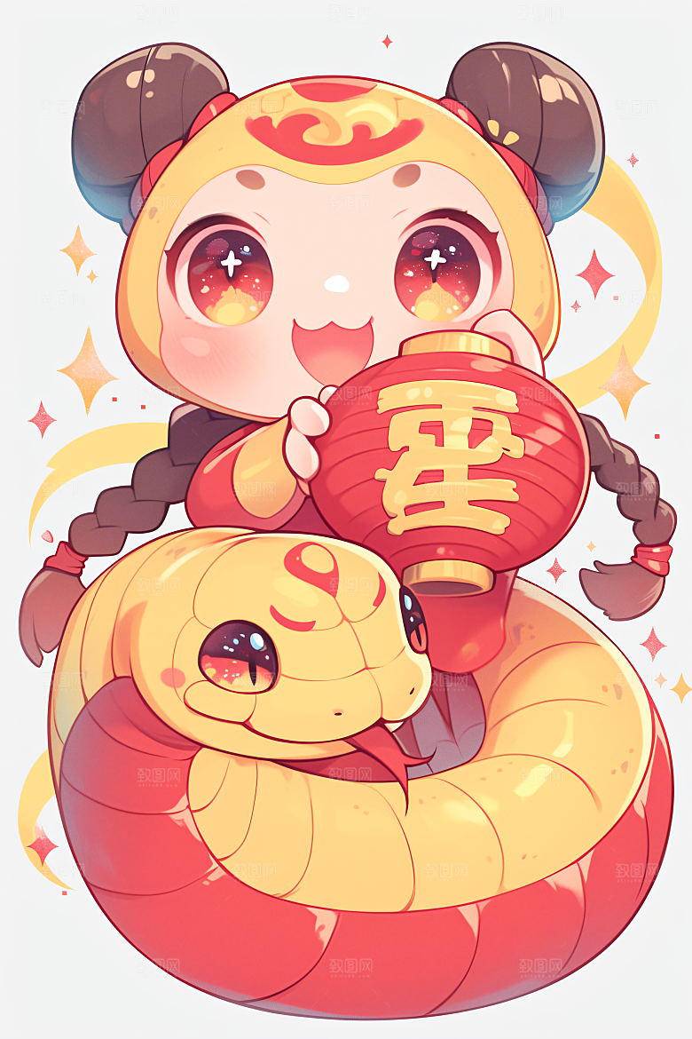 新年生肖蛇春节喜庆素材