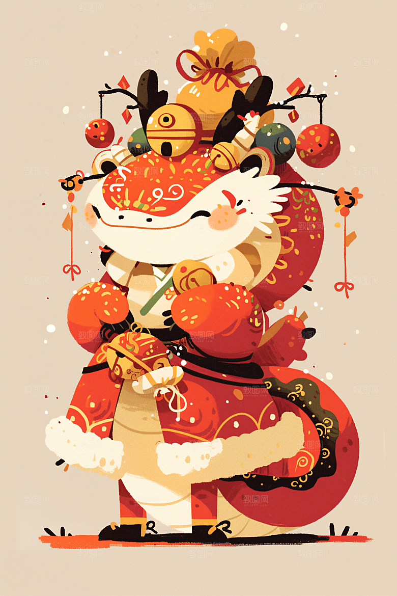 新年生肖蛇卡通高清素材
