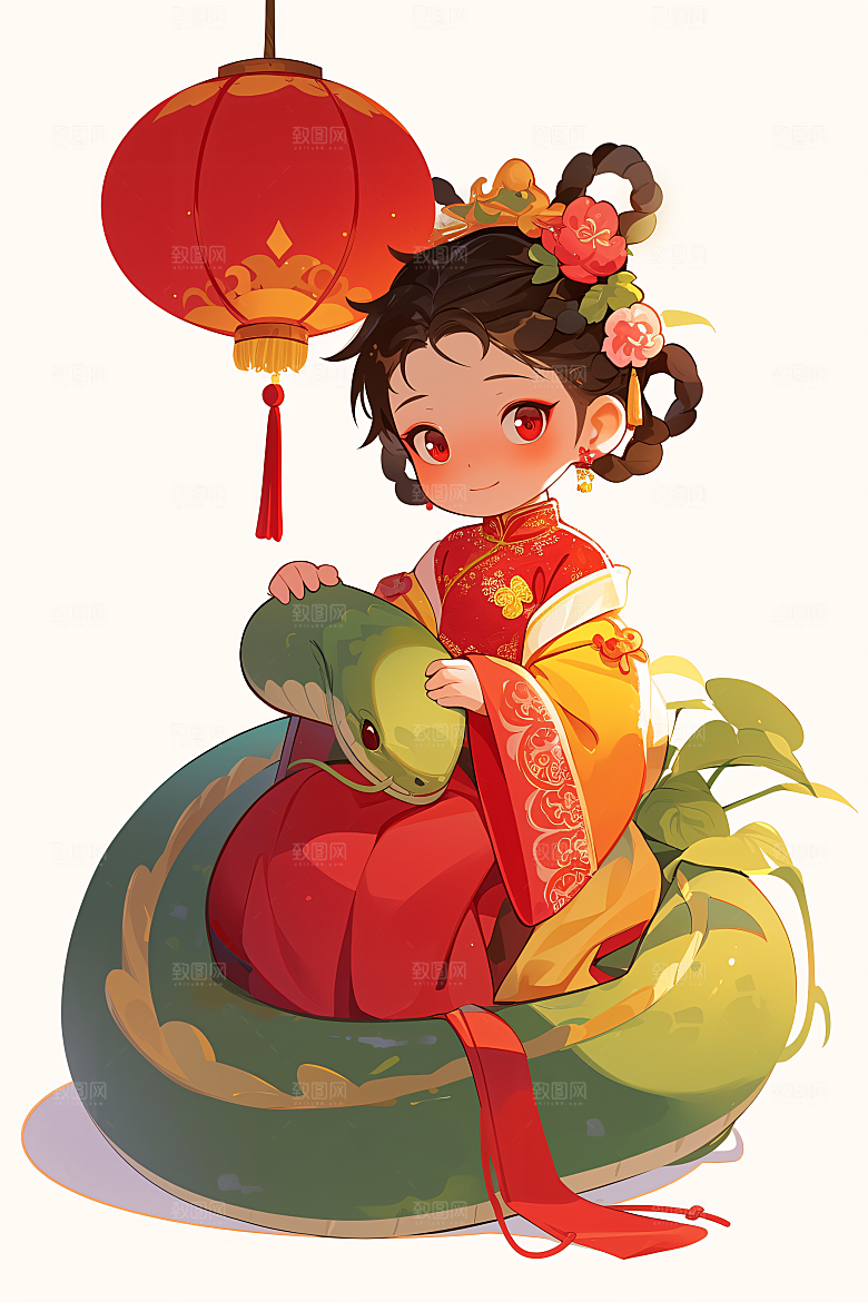 新年生肖蛇吉祥如意喜庆素材