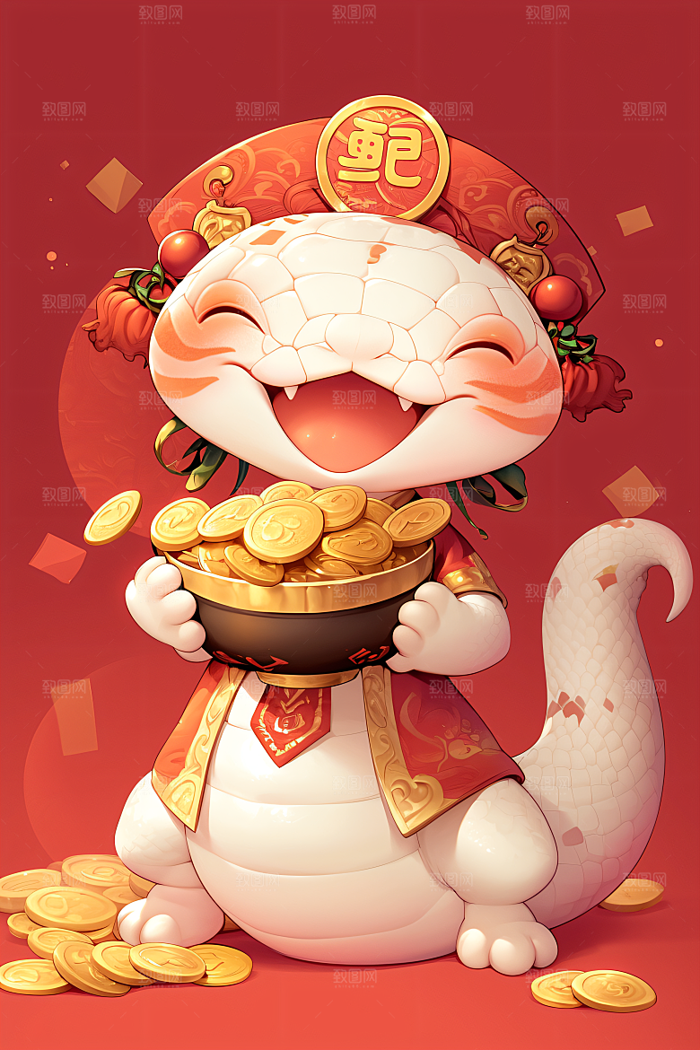新年生肖蛇卡通高清素材