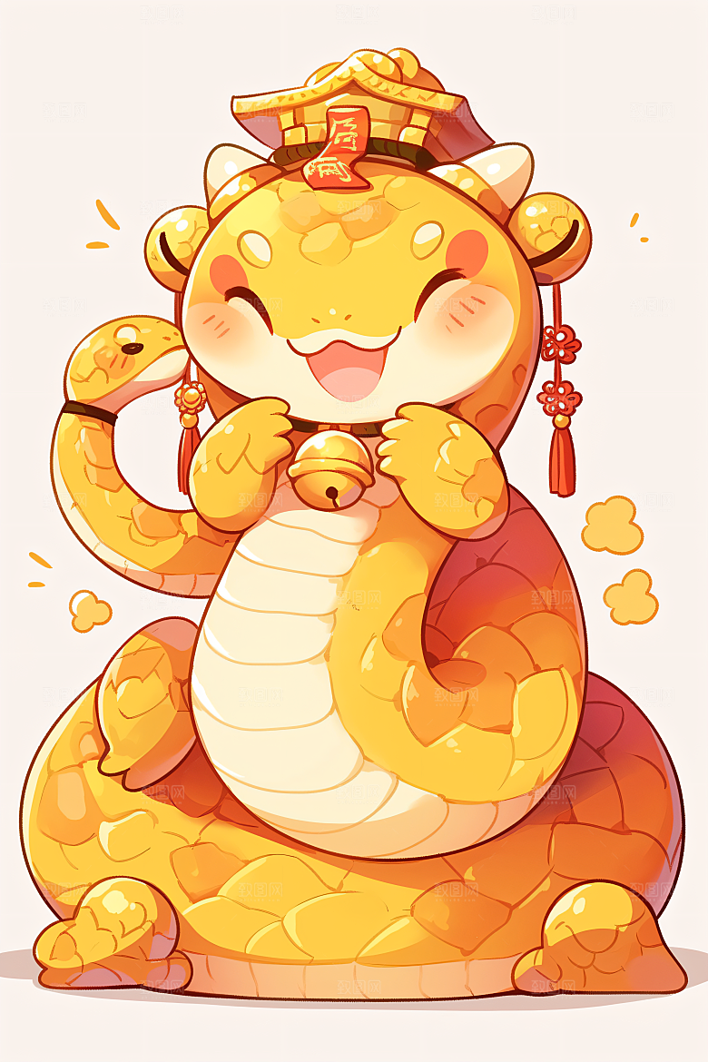 新年生肖蛇插画蛇年主题素材