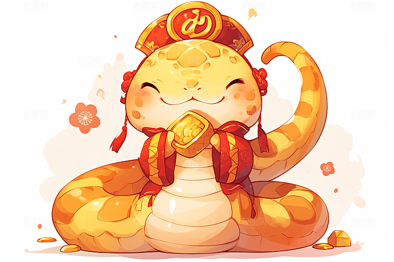 新年生肖蛇喜庆二十四生肖素材