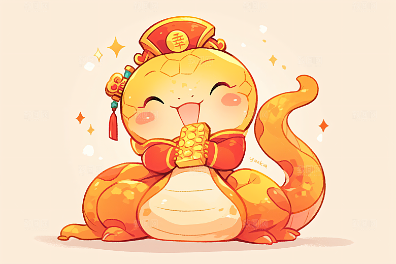 新年生肖蛇蛇年主题吉祥如意素材