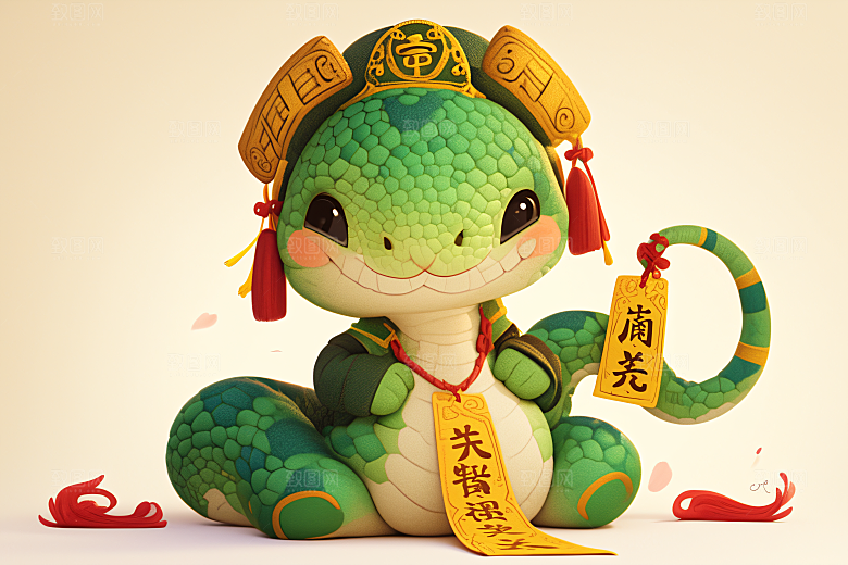 新年生肖蛇卡通二十四生肖素材