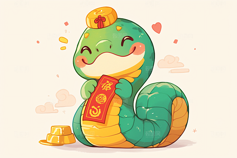 新年生肖蛇春节蛇年主题素材