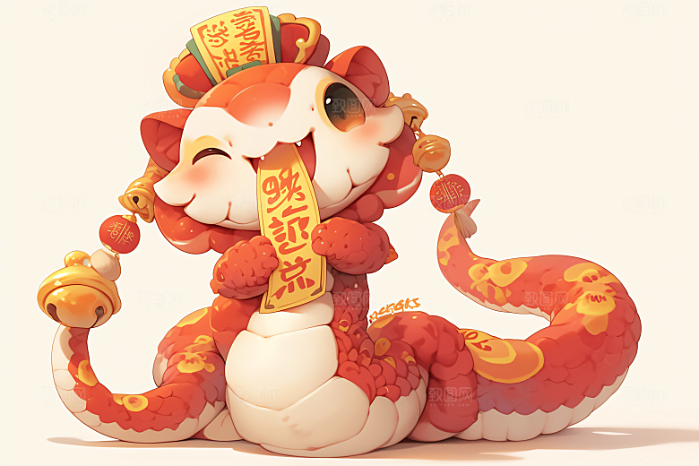 新年生肖蛇卡通可爱素材