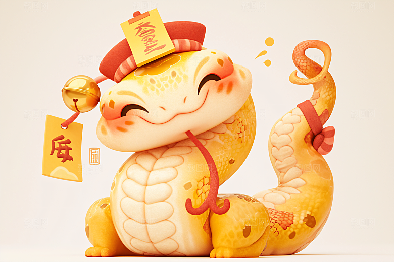 新年生肖蛇吉祥如意过年素材