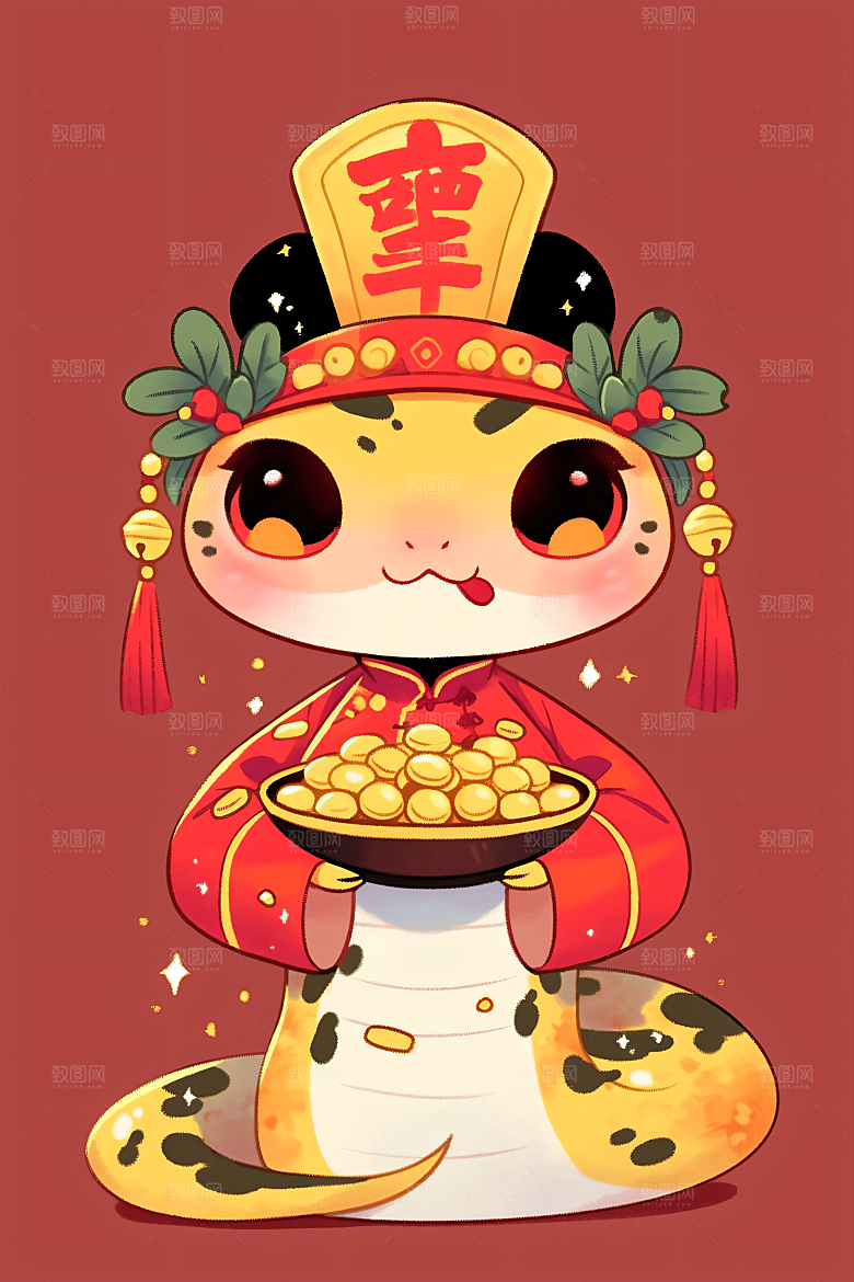 新年生肖蛇过年二十四生肖素材
