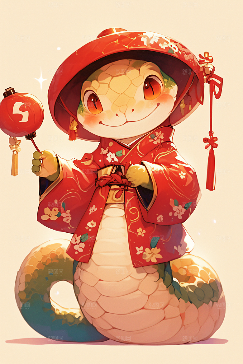 新年生肖蛇喜庆二十四生肖素材