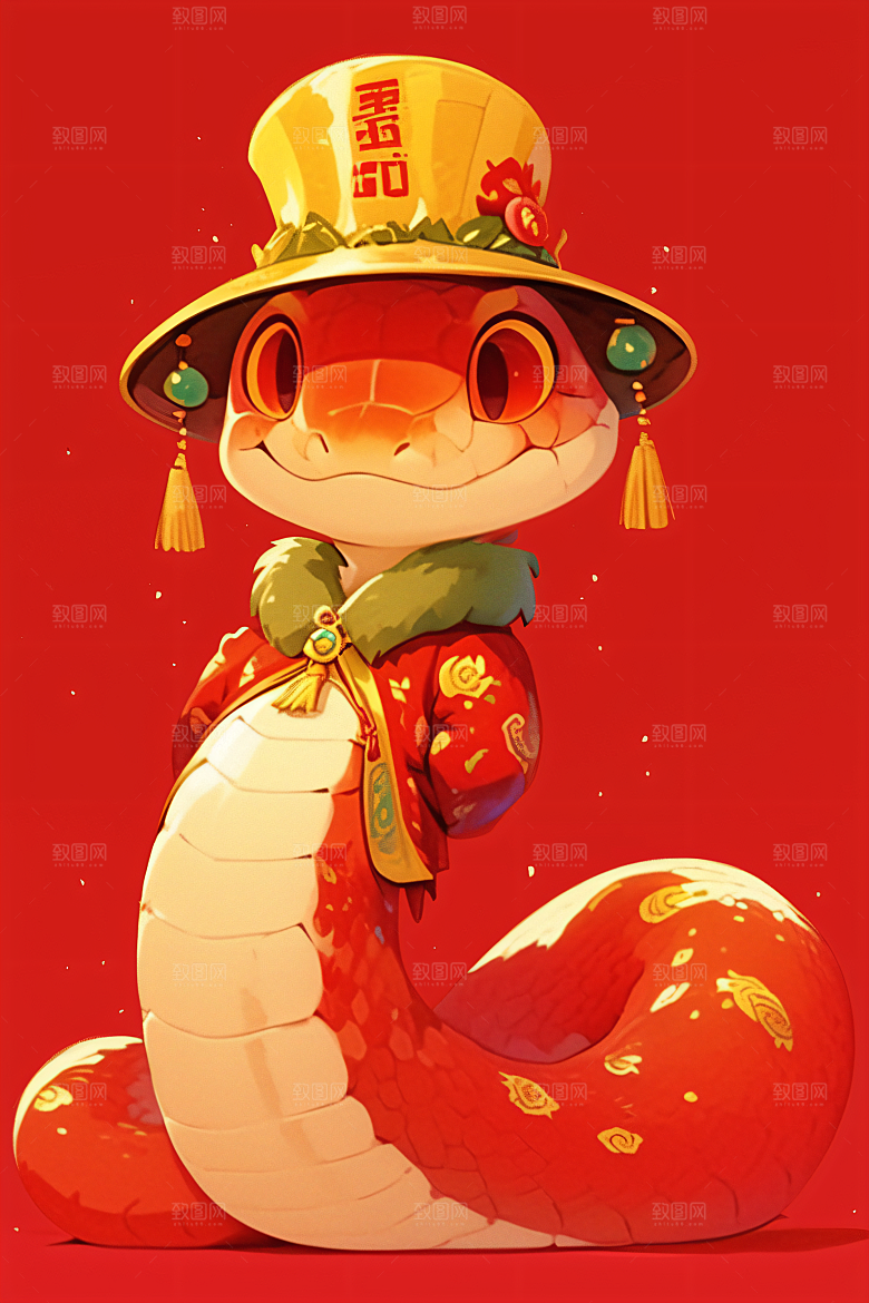 新年生肖蛇高清可爱素材