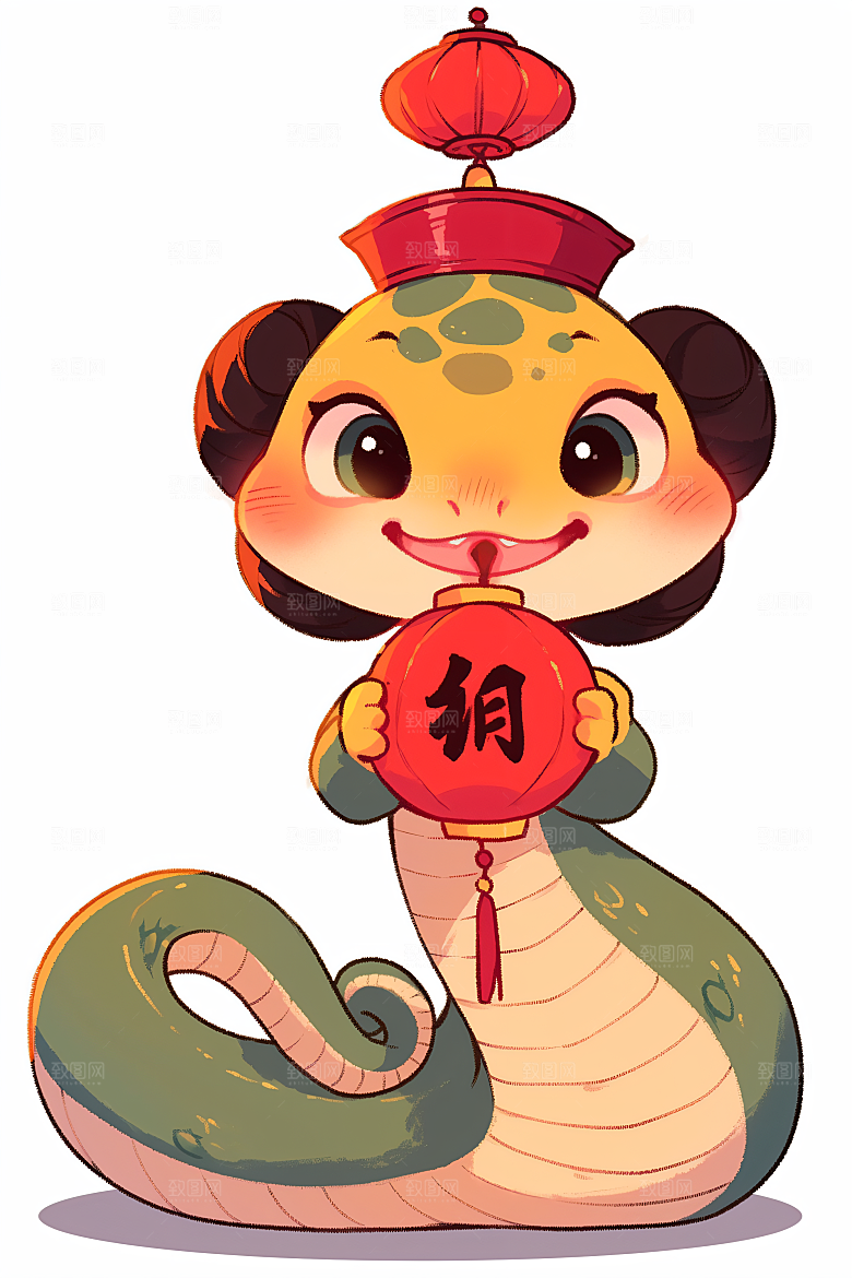 新年生肖蛇过年可爱素材